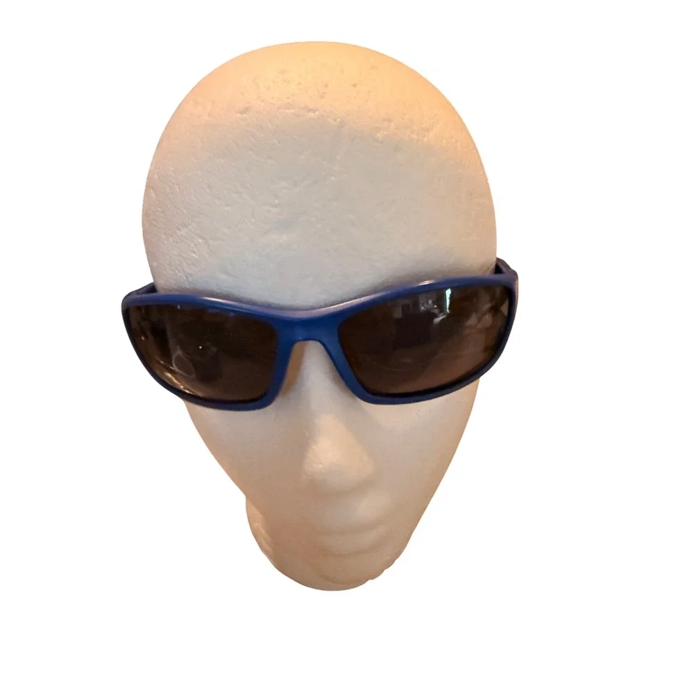 Skechers Blue Wrap Sunglasses Sporty Y2K Shield Retro Activewear Shades